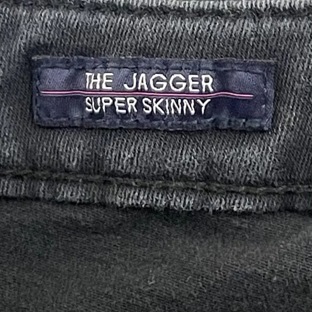 Vigoss The Jagger Jeans Women’s 28 Black Distressed Super Skinny 29 Inseam